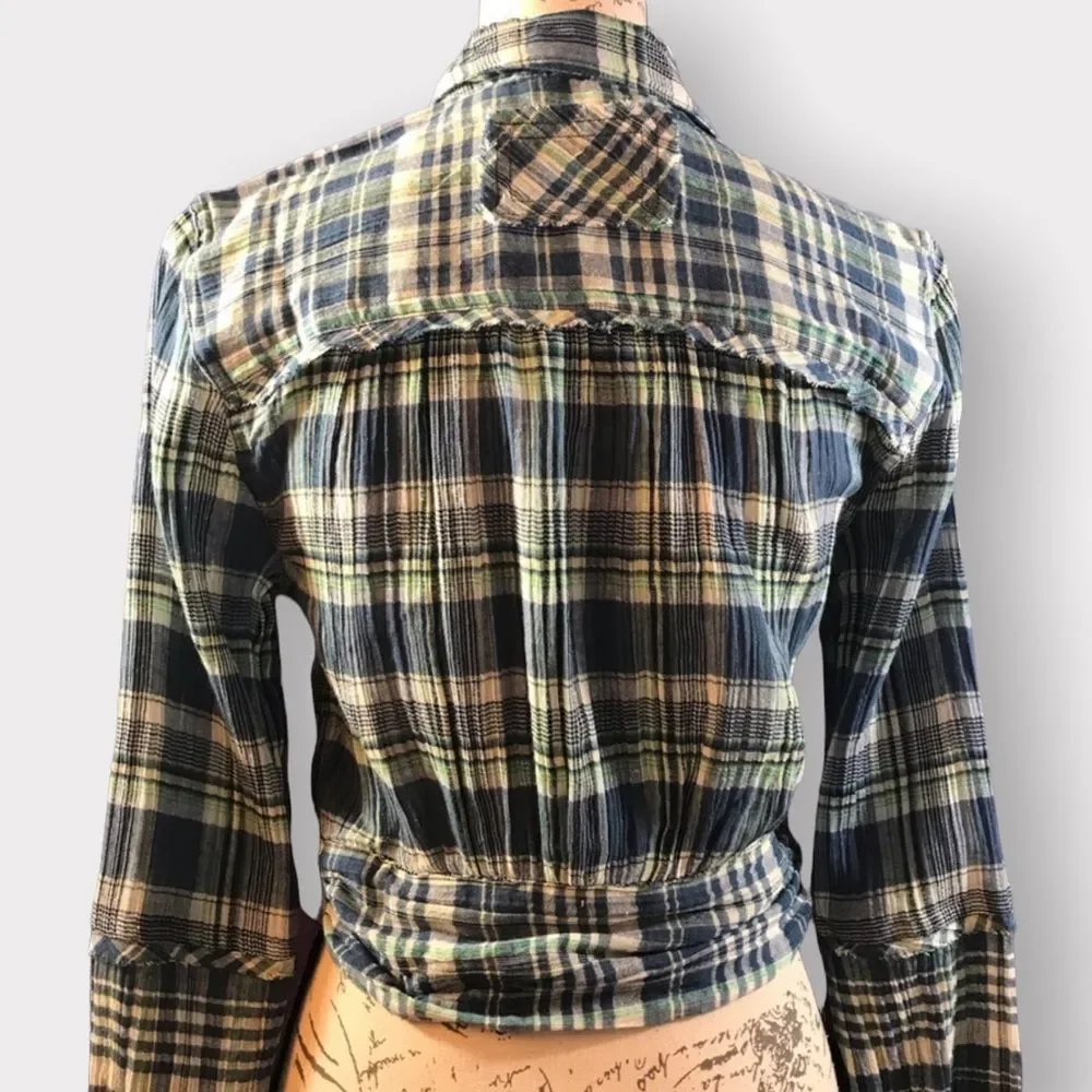 We The Free by Free People, First Bloom Plaid Top, Size XS - Picture 9 of 14
